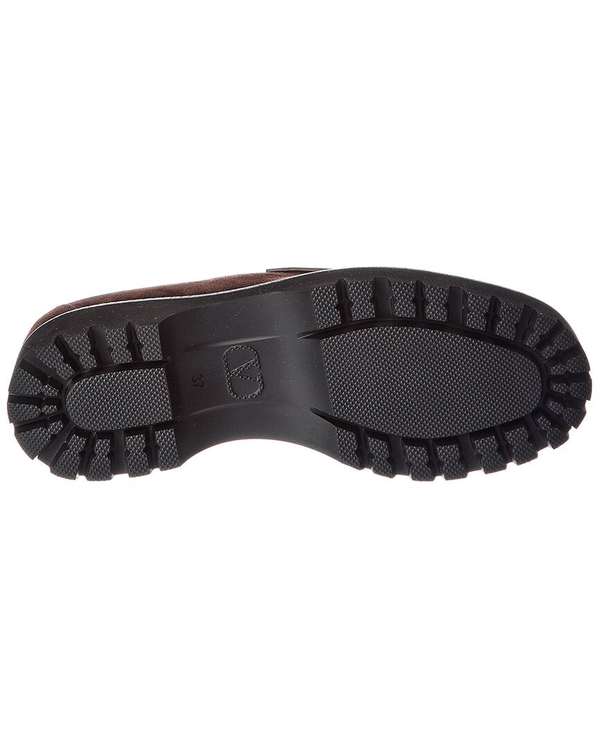 Valentino Valentino Vlogo Signature Suede Loafer