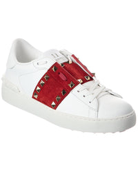 Valentino Valentino Rockstud Untitled Leather & Suede Sneaker