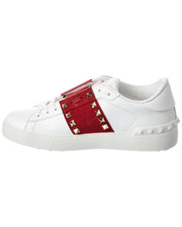 Valentino Valentino Rockstud Untitled Leather & Suede Sneaker