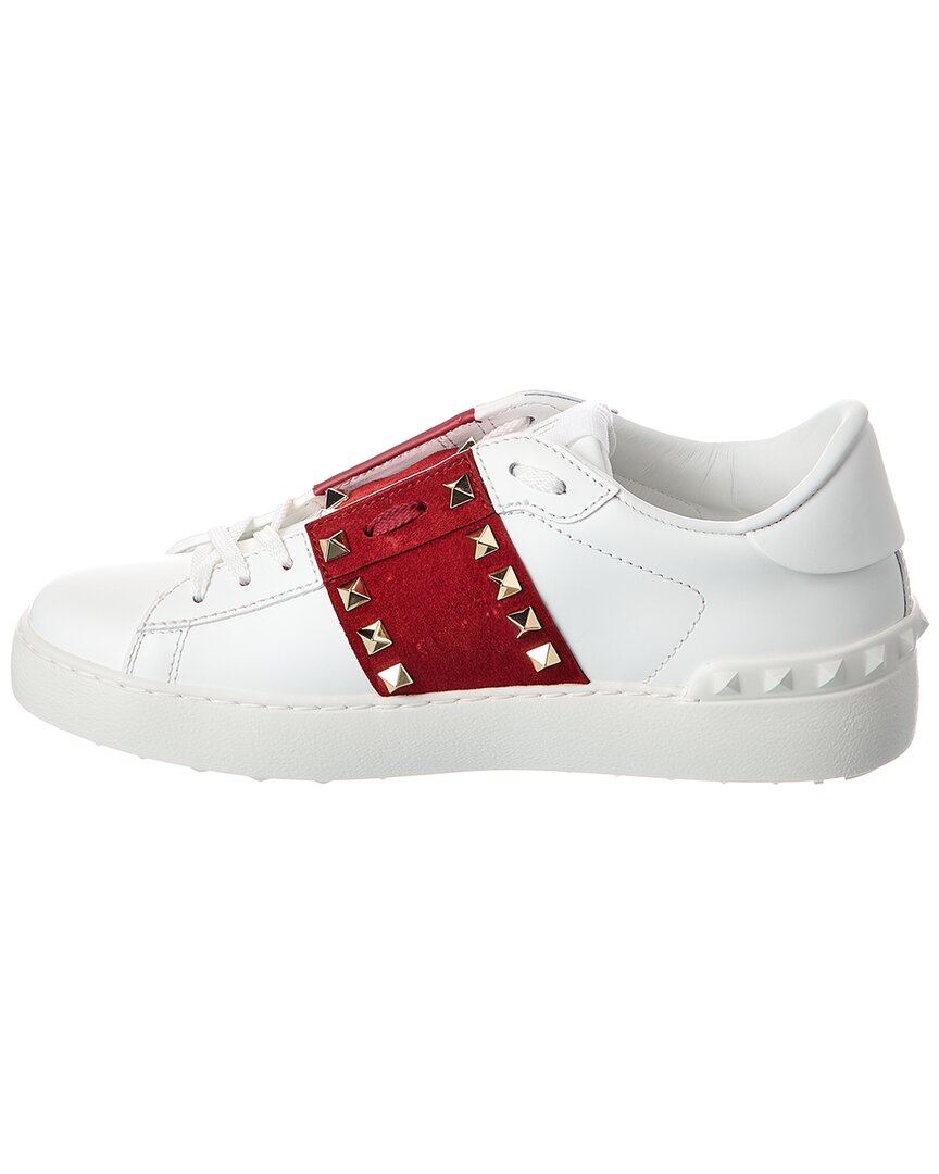 Valentino Valentino Rockstud Untitled Leather & Suede Sneaker