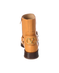 Valentino Valentino Vlogo Signature Leather Boot