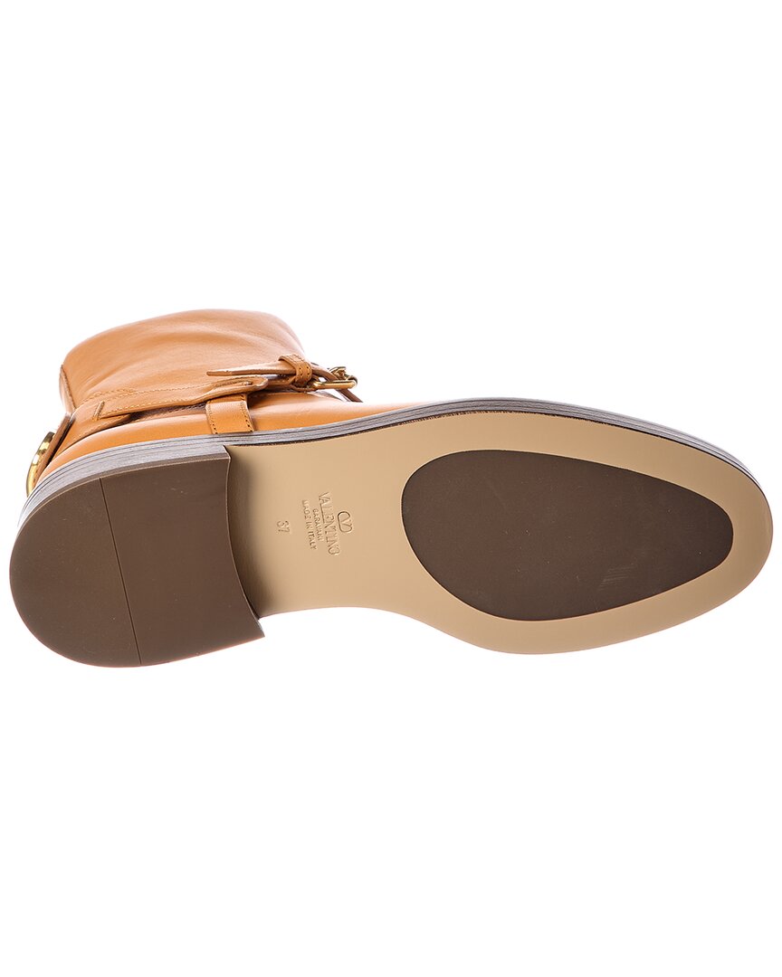 Valentino Valentino Vlogo Signature Leather Boot
