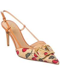 Valentino Valentino Vlogo Signature Slingback Leather Pump