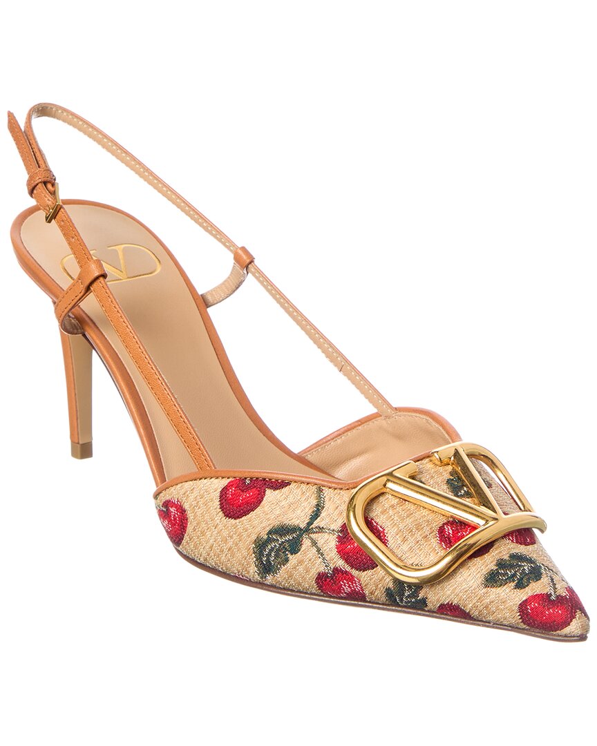 Valentino Valentino Vlogo Signature Slingback Leather Pump