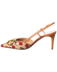 Valentino Valentino Vlogo Signature Slingback Leather Pump
