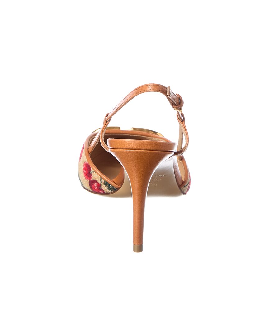 Valentino Valentino Vlogo Signature Slingback Leather Pump