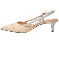Isabel Marant Pilia Crochet & Leather Slingback Pump
