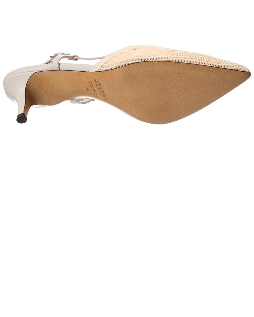 Isabel Marant Pilia Crochet & Leather Slingback Pump
