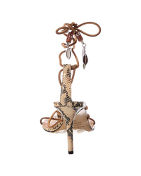 Isabel Marant Askee Snake-Embossed Leather & Suede Sandal