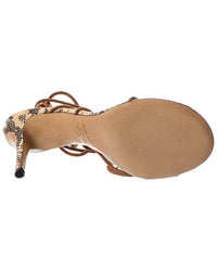 Isabel Marant Askee Snake-Embossed Leather & Suede Sandal