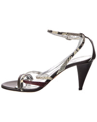 Isabel Marant Afka Snake-Embossed Leather Sandal