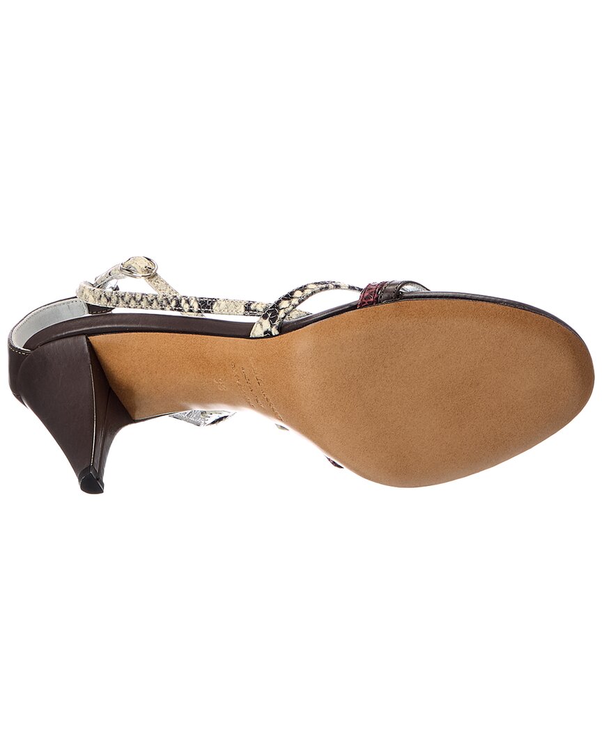 Isabel Marant Afka Snake-Embossed Leather Sandal