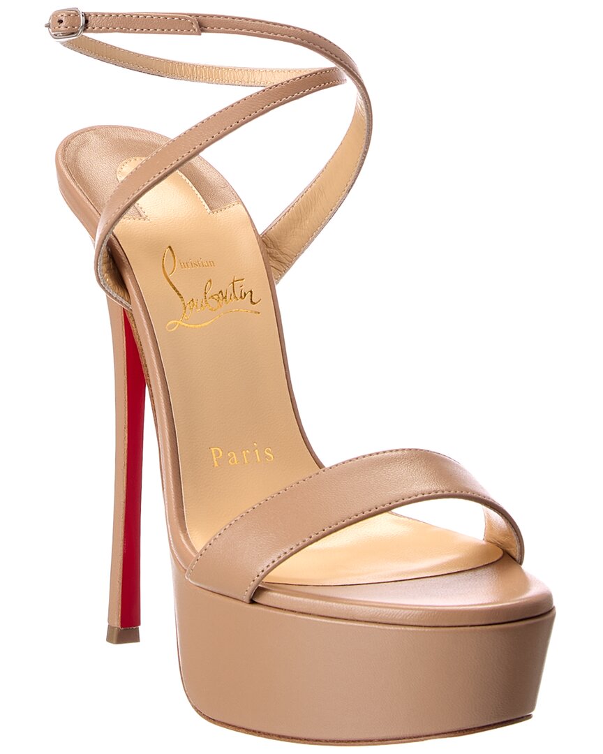 Christian Louboutin Christian Louboutin Loubi Queen Alta 150 Leather Platform Sandal