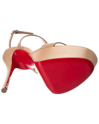 Christian Louboutin Christian Louboutin Loubi Queen Alta 150 Leather Platform Sandal