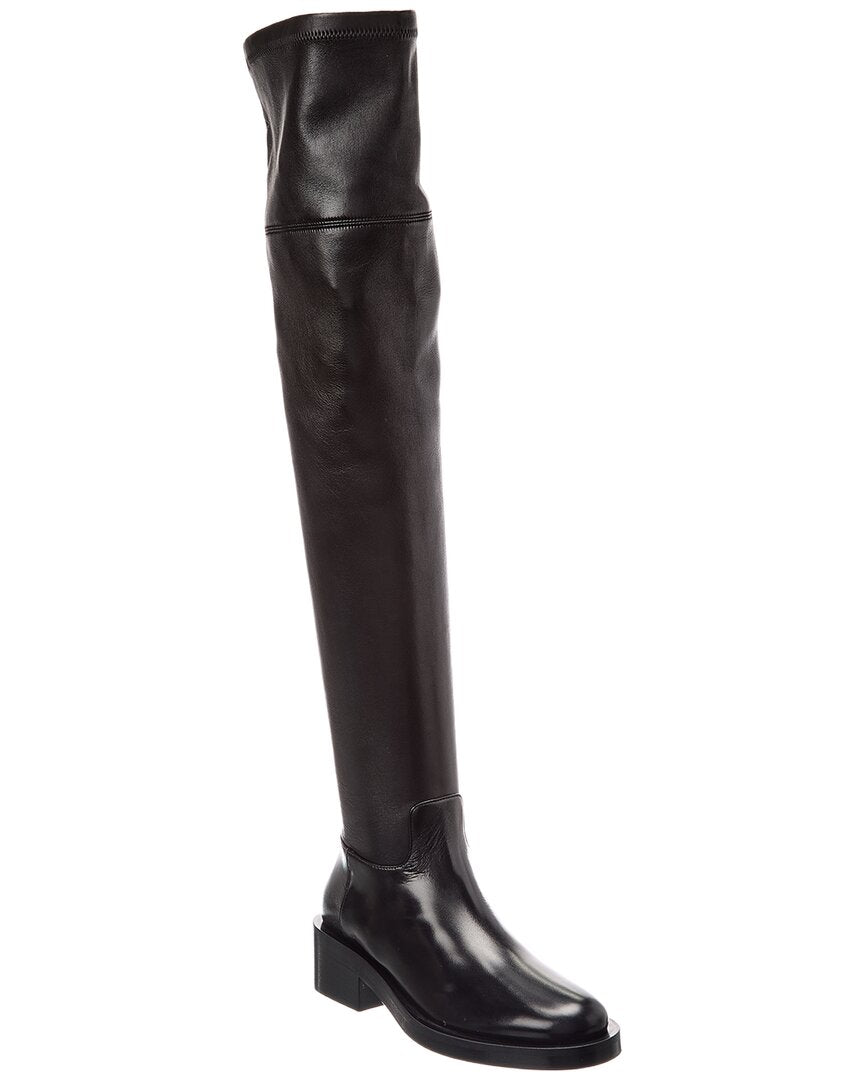 Valentino Valentino Roman Stud 30 Leather Over-The-Knee Boot