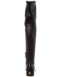 Valentino Valentino Roman Stud 30 Leather Over-The-Knee Boot