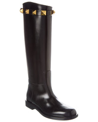 Valentino Valentino Roman Stud 15 Leather Knee-High Boot