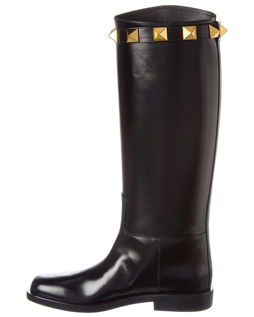 Valentino Valentino Roman Stud 15 Leather Knee-High Boot