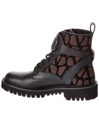 Valentino Valentino Toile Iconographe Canvas & Leather Boot