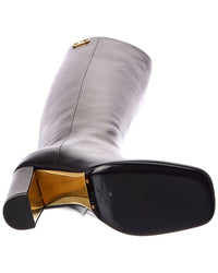 Valentino Valentino Vlogo 100 Leather Knee-High Boot