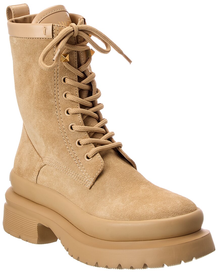 Valentino Rockstud Suede Boot