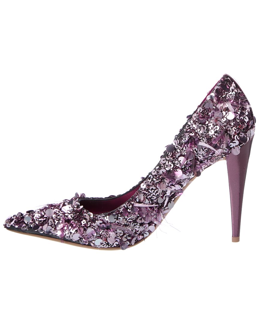 Valentino 110 Satin & Leather Pump