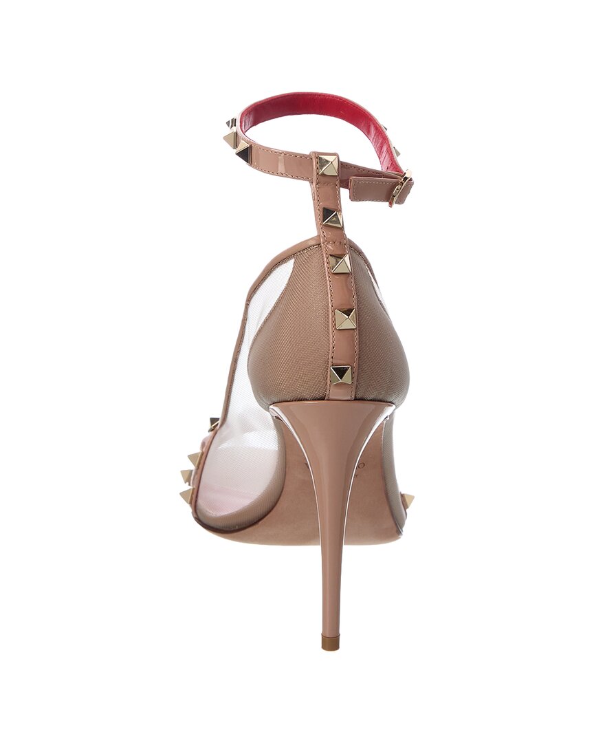 Valentino Rockstud Alcove 110 Mesh & Patent Sandal