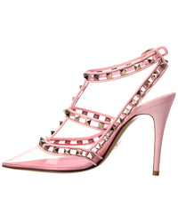 Valentino Rockstud Caged 100 Leather & Vinyl Pump