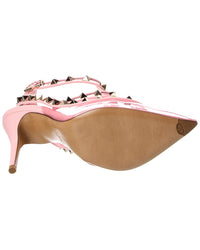 Valentino Rockstud Caged 100 Leather & Vinyl Pump