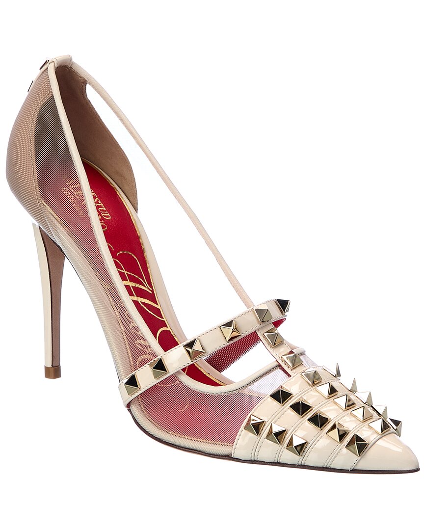 Valentino Valentino Rockstud Alcove 100 Patent & Mesh Pump