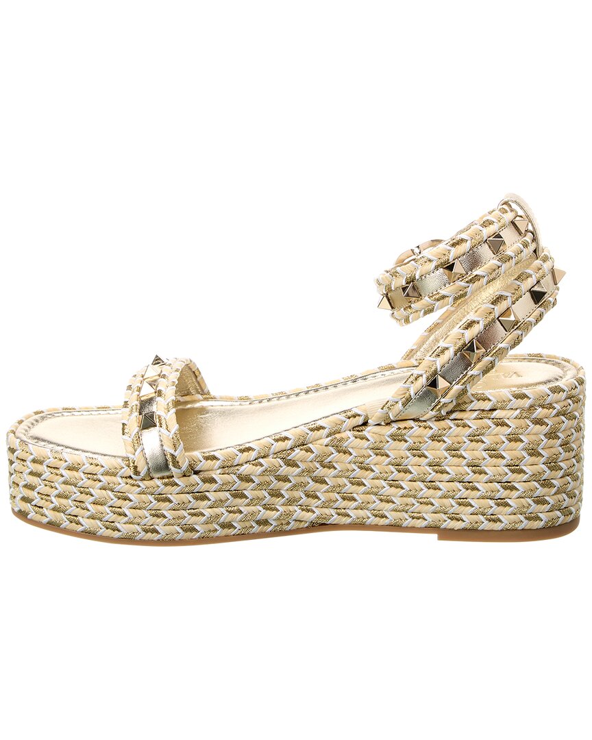 Valentino Valentino Rockstud 65 Leather Platform Sandal