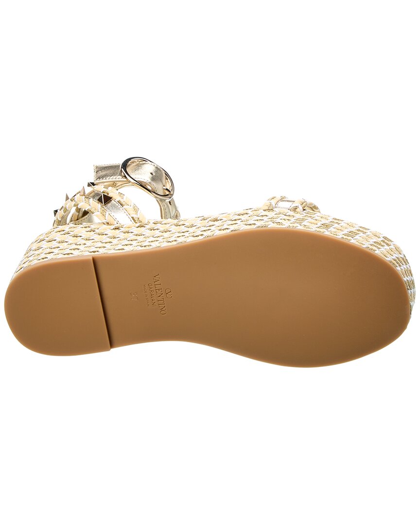 Valentino Valentino Rockstud 65 Leather Platform Sandal
