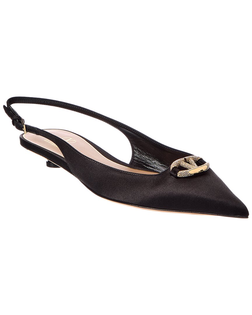 Valentino Valentino Vlogo Signature 20 Satin Slingback Pump