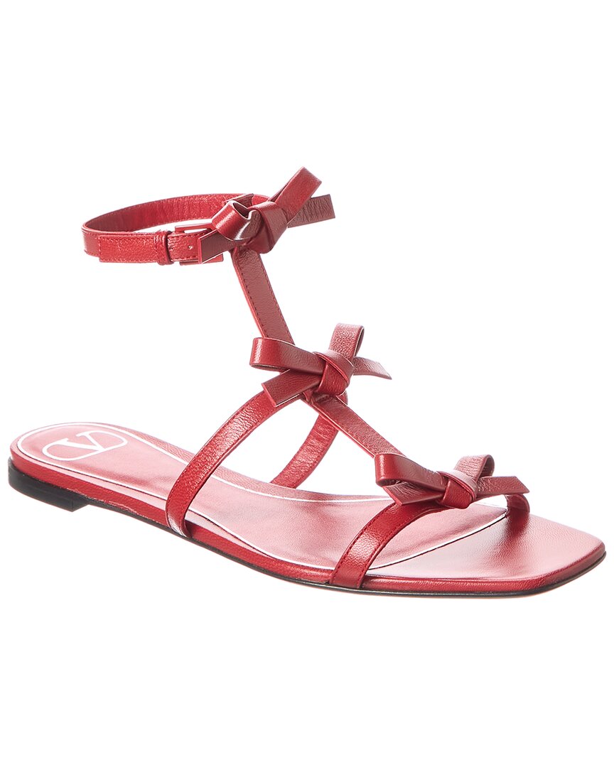Valentino Valentino French Bows Leather Sandal