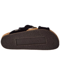 Valentino Valentino Vlogo Signature Suede Sandal
