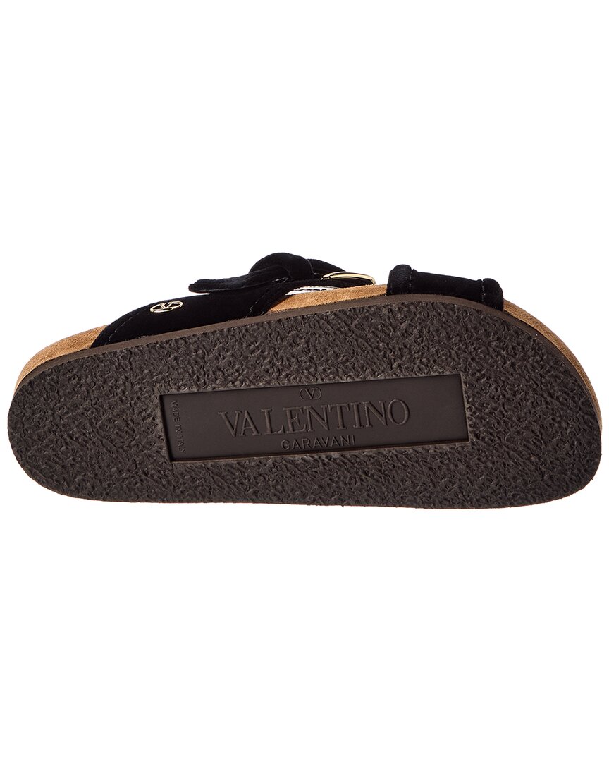Valentino Valentino Vlogo Signature Suede Sandal