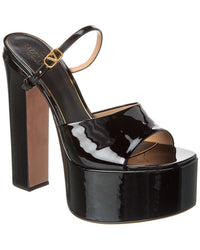 Valentino Valentino Vlogo Tan-Go 155 Patent Platform Sandal