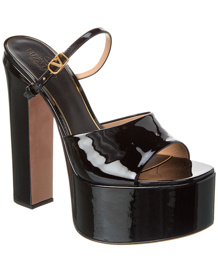 Valentino Valentino Vlogo Tan-Go 155 Patent Platform Sandal