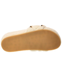 Valentino Valentino Roman Stud 50 Shearling Platform Slide