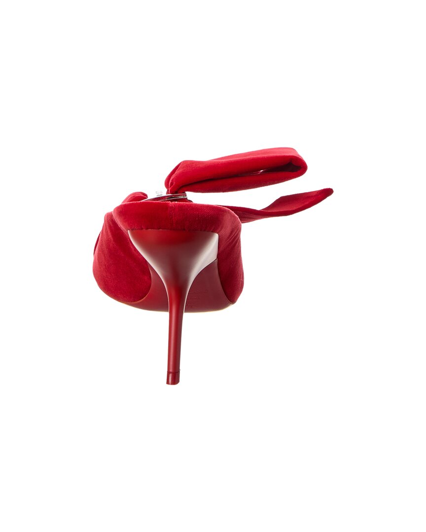 Ferragamo Asymmetric Bow Velvet Pump