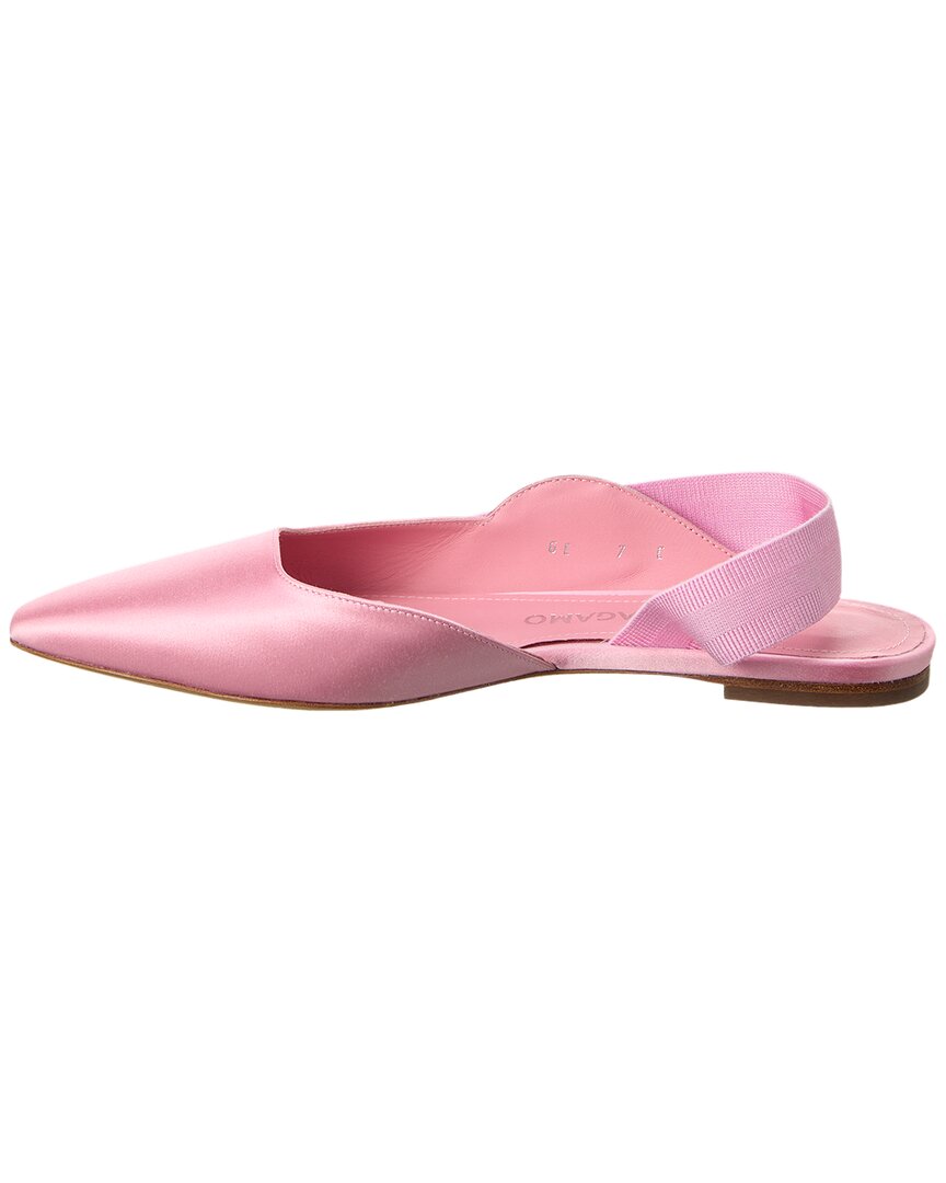 Ferragamo Ferragamo Vania Satin Slingback Flat
