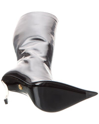 Versace Pin-Point Leather Knee-High Boot