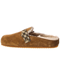 Burberry Burberry Check Urchin Suede Mule