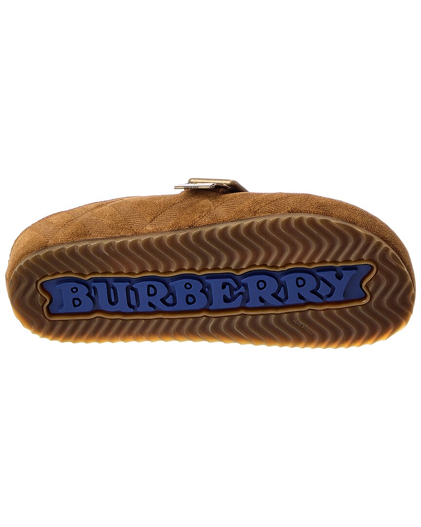 Burberry Burberry Check Urchin Suede Mule