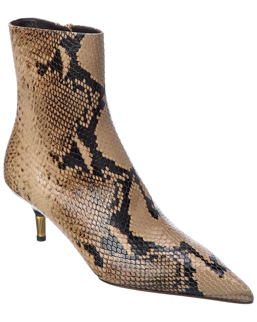 KHAITE Khaite Bella Python-Embossed Leather Bootie