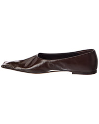 KHAITE Khaite Marlene Leather Ballerina Flat