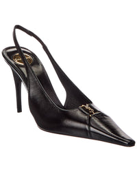 Saint Laurent Saint Laurent Babylone 90 Leather Slingback Pump