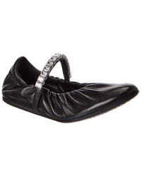 Jimmy Choo Jimmy Choo Jade Leather Ballerina Flat