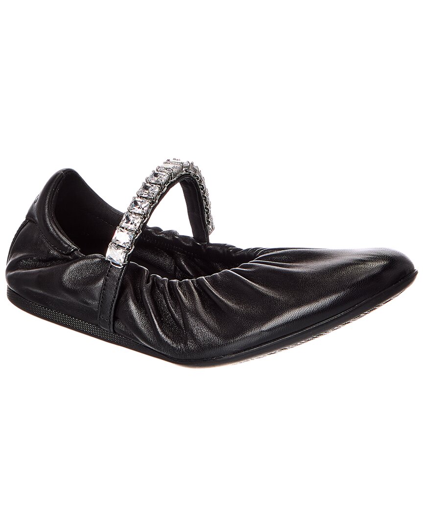 Jimmy Choo Jimmy Choo Jade Leather Ballerina Flat
