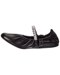 Jimmy Choo Jimmy Choo Jade Leather Ballerina Flat